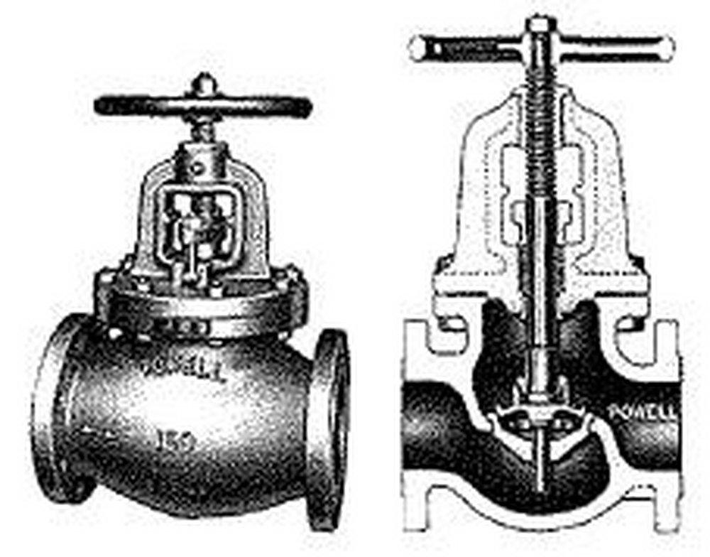 Powell Valves 150# RF FLG WCB T8 Globe Valve Carbon Steel Body, Trim 8, Bolted Bonnet 