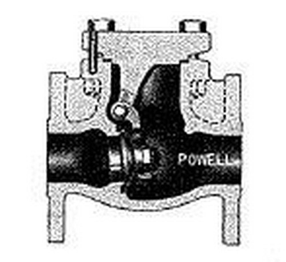 William Powell Co 150# RF FLG CF8M T10 Swing Check Valve PTFE Cover Gasket, API 603, Stainless Steel 316 Body, Trim 10, Bolted Cover 