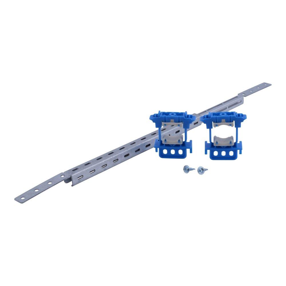 HoldRite™ Silver Galvanized Plastic Telescoping Bracket in Silver, White and Purple 