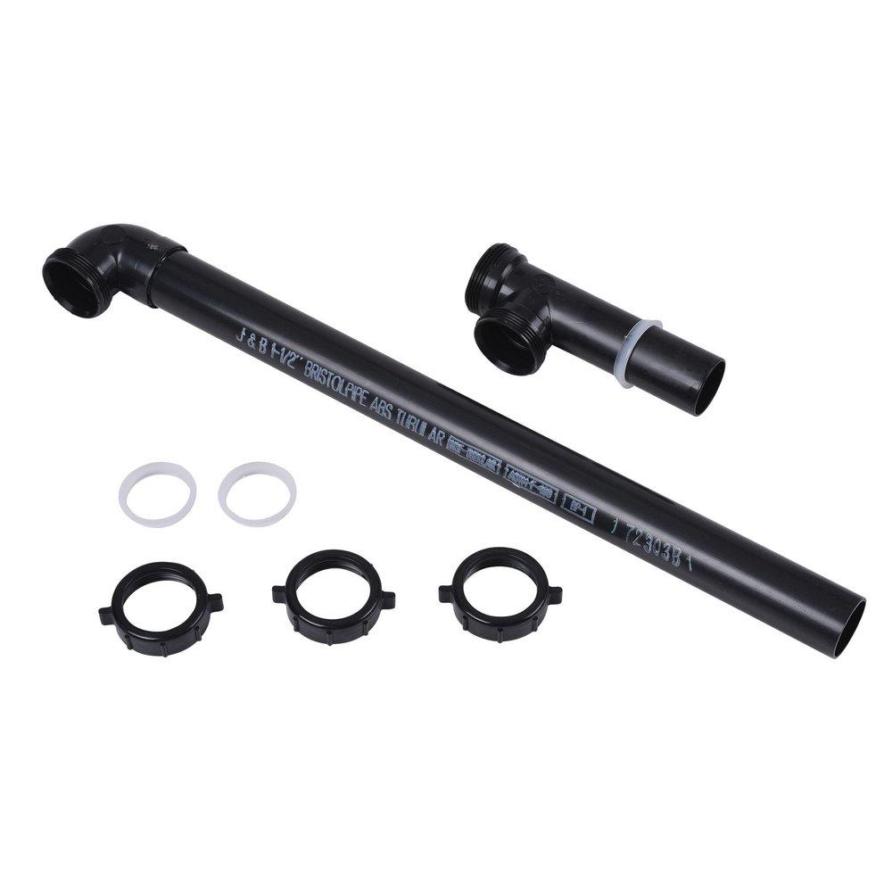 Dearborn Black Slip-Joint End Outlet Waste in Black 