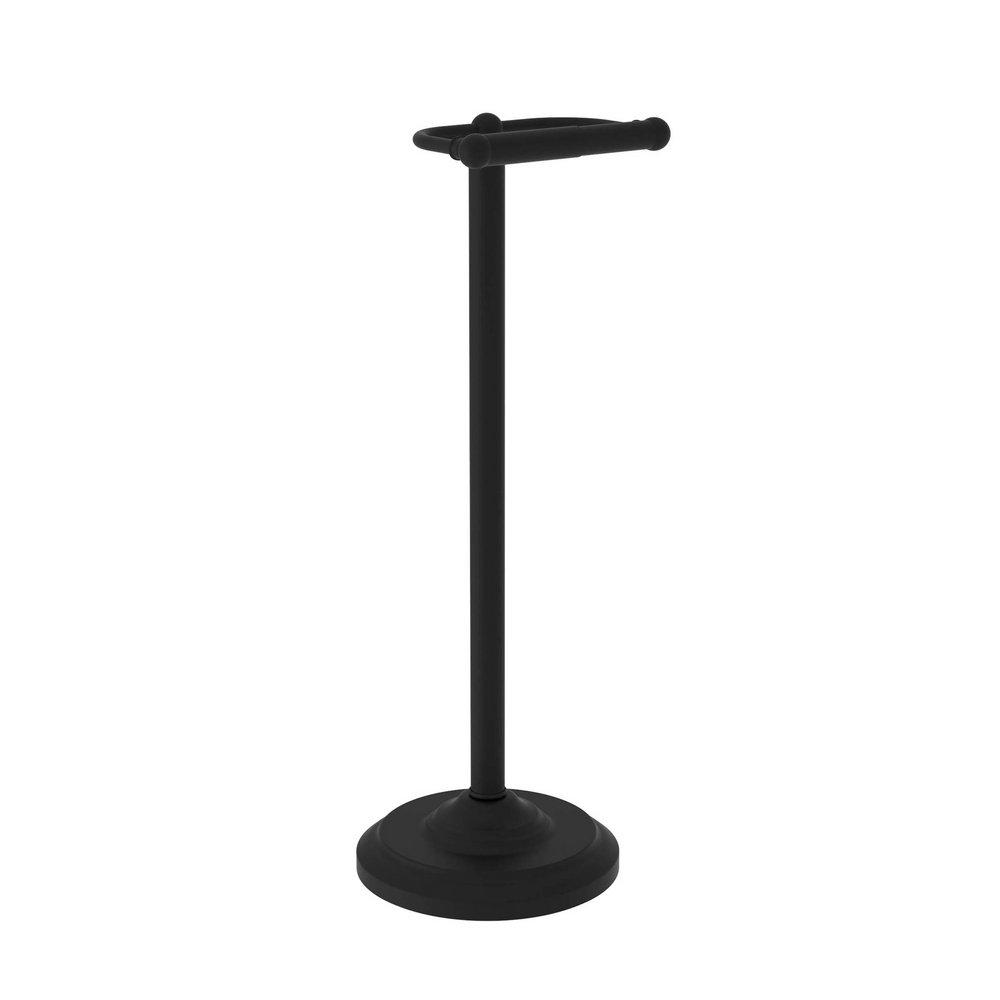 Matte black freestanding toilet paper holder