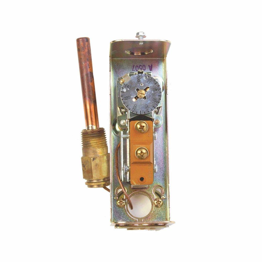 Resideo Metallic 100 to 240 Deg F Hydronic Aquastat UL MP466 Copper 2-13/100 x 5-5/8 x 2 in. 