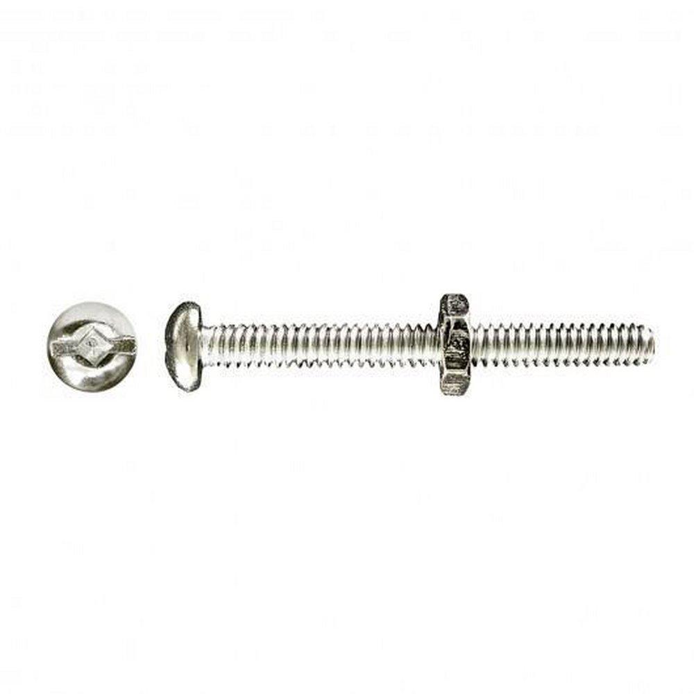 Hodell-Natco 1/4 in. Zinc Plated Round Head Stove Bolt with Nut 