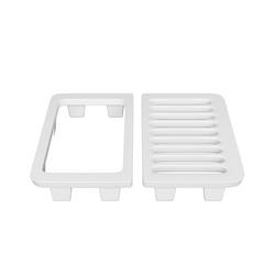 9-1/2 in. Split Half Top Grate White