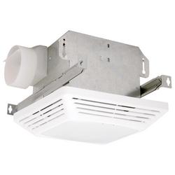 50 CFM Ceiling Mount Bathroom Exhaust Fan with LED Light in White - 3.0 Sones