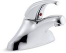 Centerset Lavatory Faucet with Single Lever Handle and Grid Drain Flexible Connection in Polished Chrome
