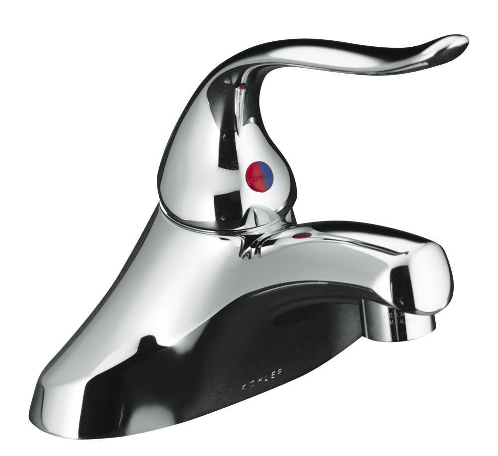 KOHLER Polished Chrome 0.5 gpm Single Lever Handle Lavatory Faucet with Vandal Resistant 