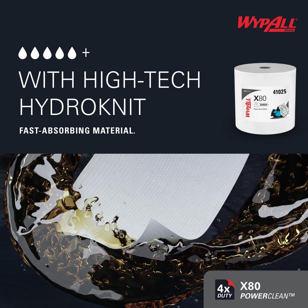 WypAll&reg; White 13-2/5 in. Jumbo Wipes Roll in White 