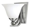 100 W 1-Light Medium Wall Sconce in Brushed Nickel