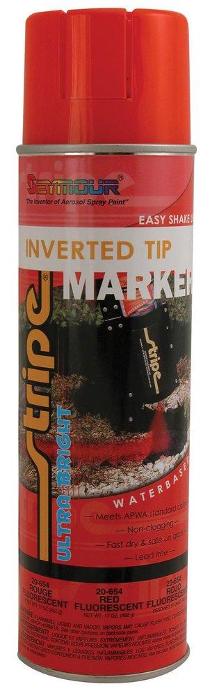 Seymour of Sycamore Fluorescent Red 20 oz. Upside Down Marking Spray Paint 