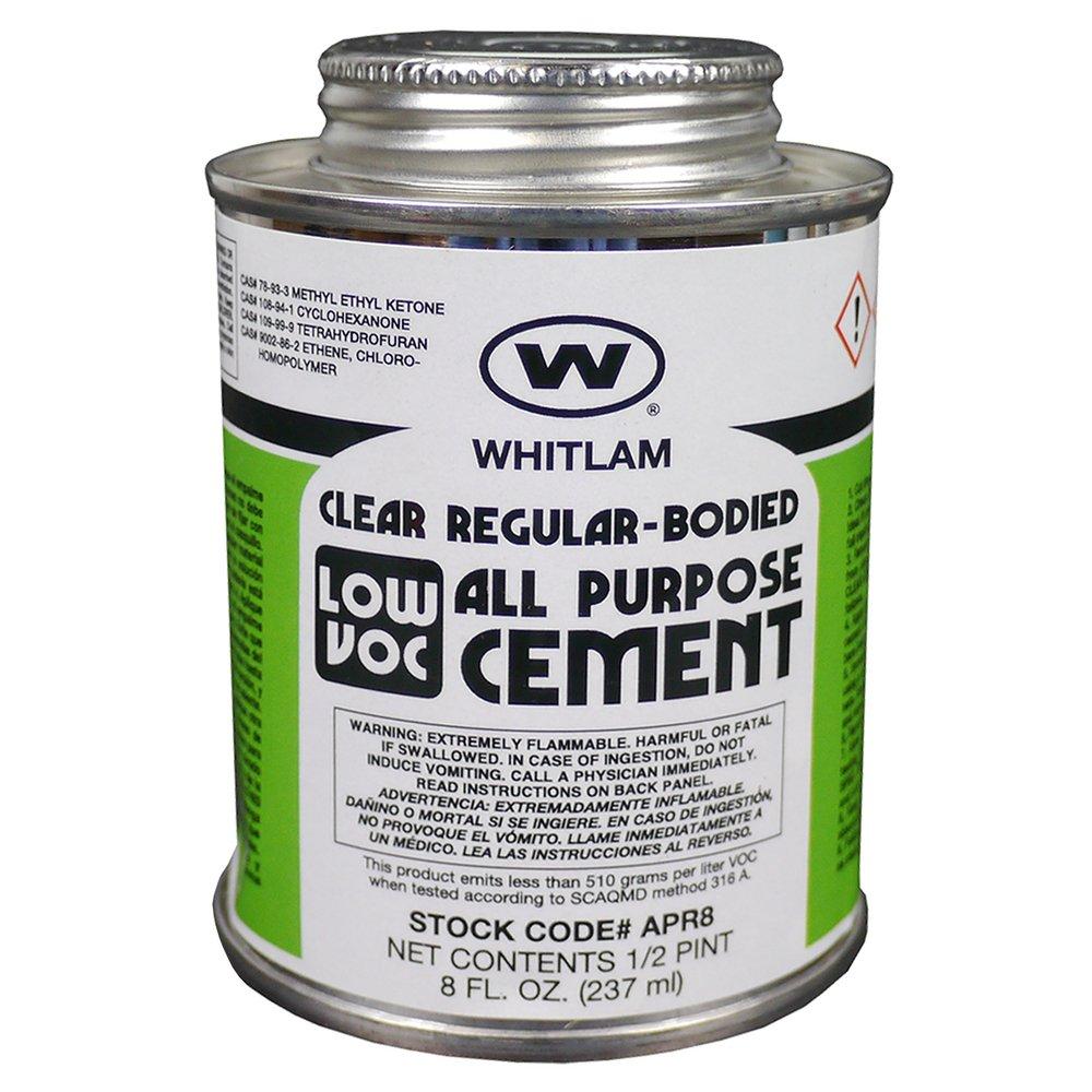 WHITLAM Fast Set Plastic Clear Pipe Cement 