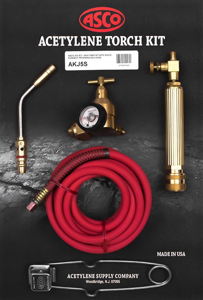 Acetylene Supply Quick Connect Torch Kit with Spring End Hose 