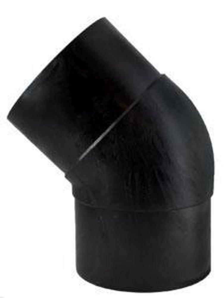 Black IPS x Butt Fusion 200# Straight DR 11 Molded HDPE 45 Degree Elbow for PE3408 Pipe 