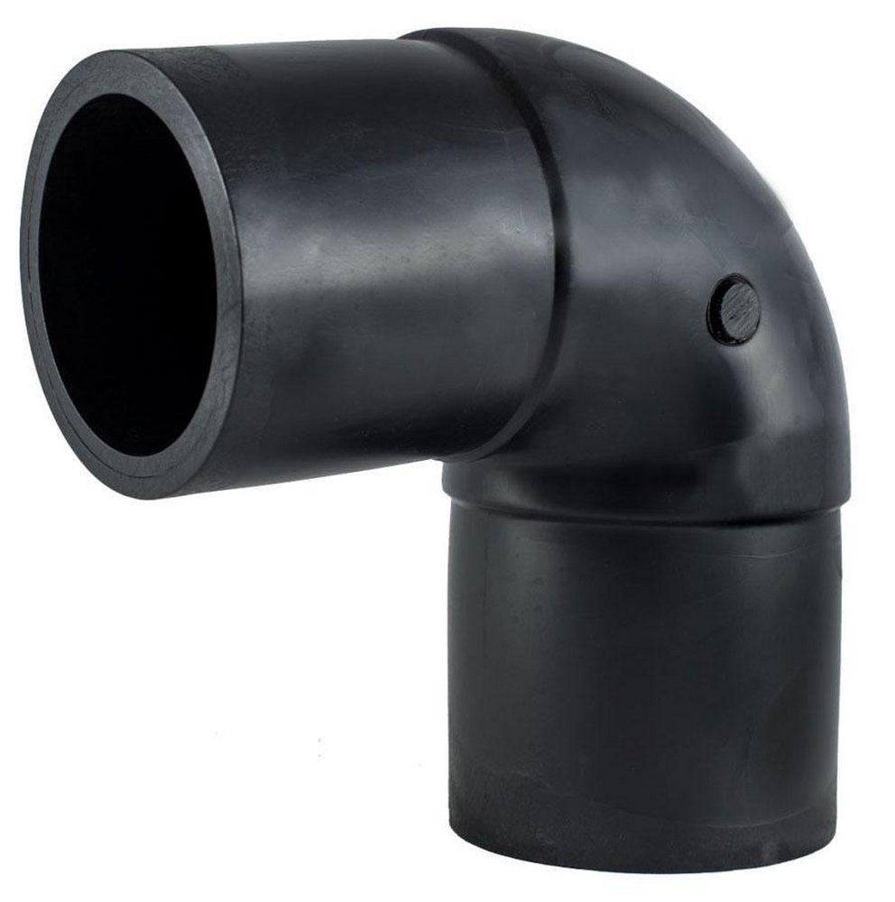 Black Butt Fusion IPS Straight SDR 17 Molded HDPE 90 Degree Elbow 