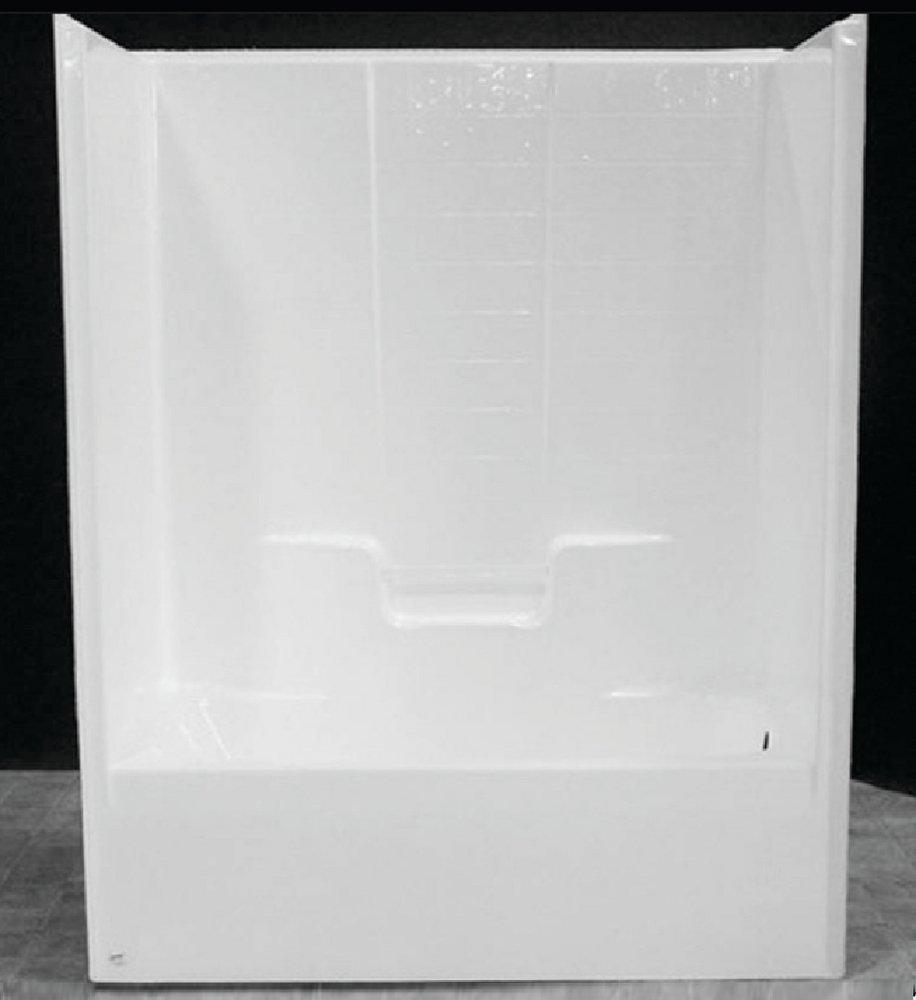 Bathcraft White 59-3/4 x 33 in. Tub and Shower 