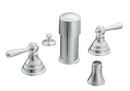Double Lever Handle Bidet Faucet Trim Kit in Polished Chrome