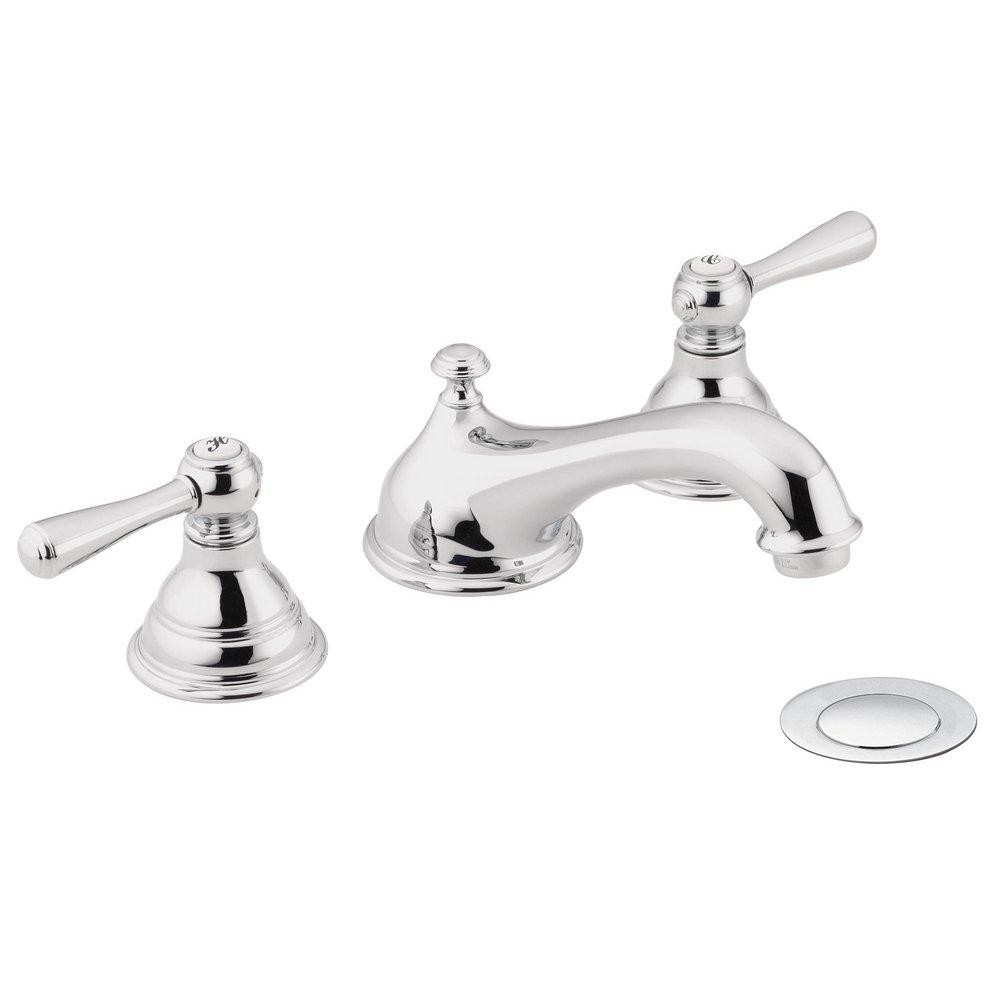 Moen Polished Chrome Two Handle Widespread Bathroom Sink Faucet 