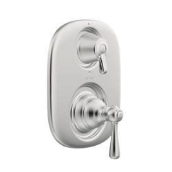 Two Handle Pressure Balancing Valve Trim with Integrated Diverter in Chrome