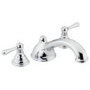 19 gpm 3 or 4-Hole Roman Tub Faucet Trim with Double Lever Handle in Polished Chrome