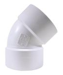 Multi-Fittings Corporation White Hub Straight and DWV Schedule 40S PVC 45 Degree Elbow 