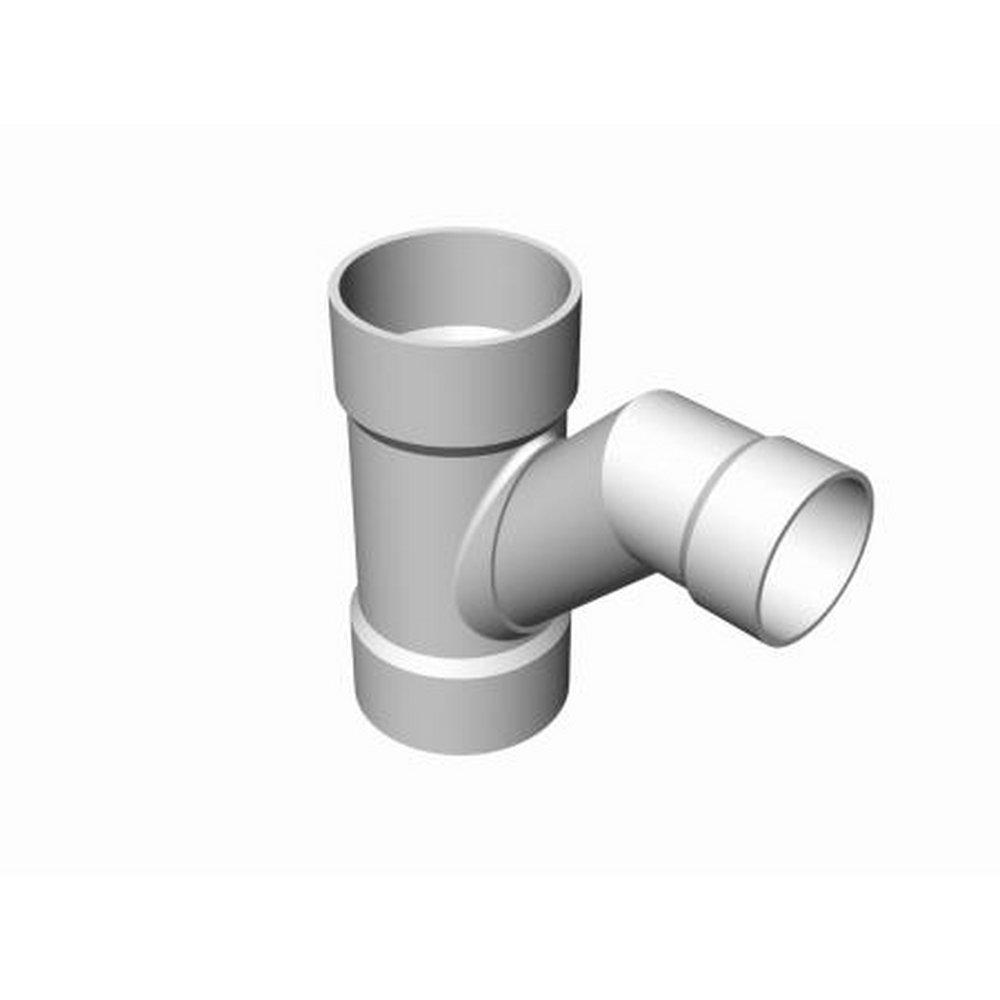 Multi-Fittings Corporation White Hub Reducing, DWV and Sanitary Schedule 40 PVC Tee 