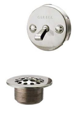 2 2-1/2 in. Trip Lever Tub Drain Kit Brushed Nickel