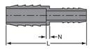 Grey Insert Schedule 40 PVC Coupling 