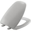 Elongated Closed Front Toilet Seat with Cover in Silver