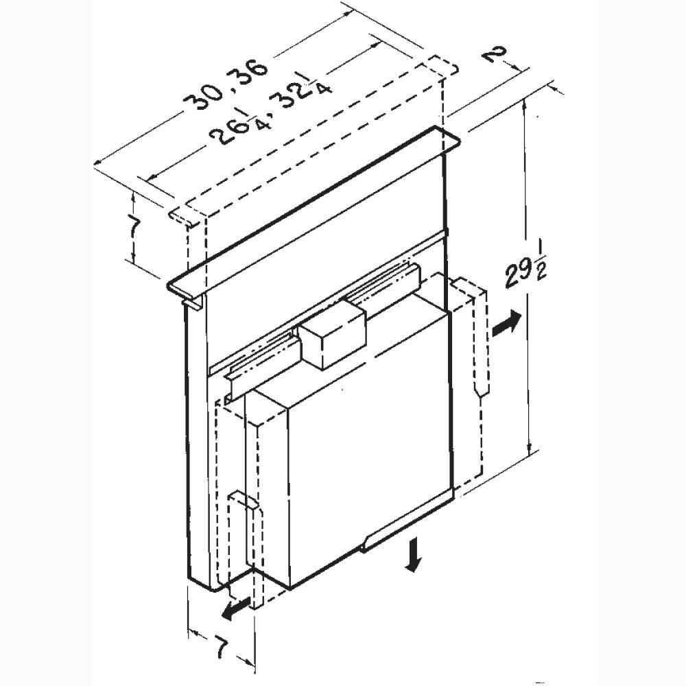 Broan Stainless Steel 36 in. Downdraft Range Hood 
