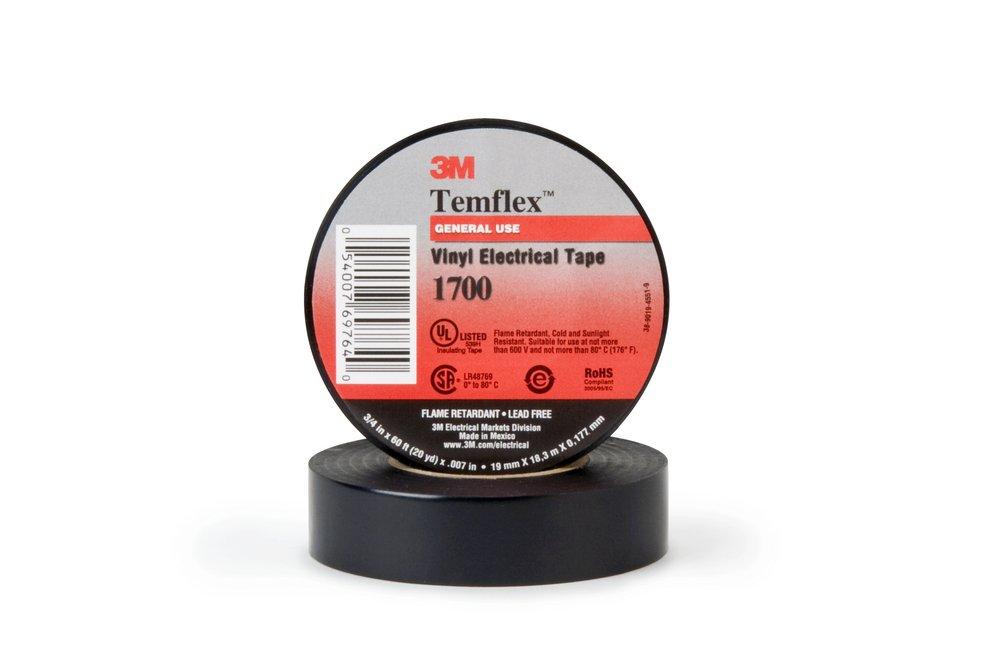 3M&trade; Black 3/4 in. Electric Vinyl Tape 