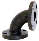 4 in. Flanged 125# Black Cast Iron 90 Degree Elbow