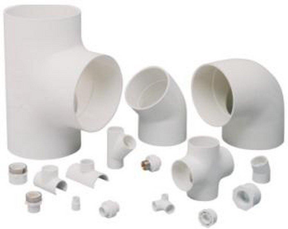 White Socket Reducing Schedule 40 PVC Tee 