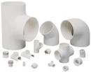 White Socket Weld 140F Schedule 40 Standard Domestic PVC Reducing Tee in White 