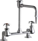 Chicago Faucets Polished Chrome 2 Hole Deck Mount Centerset Cold Laboratory Faucet with Double Cross Handle 