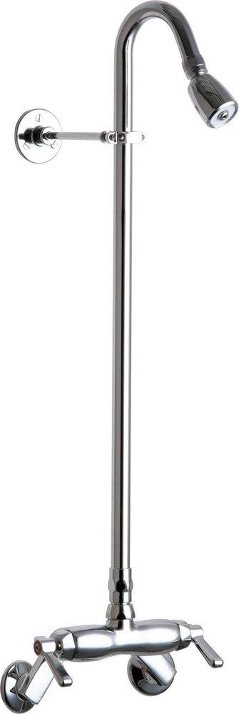 Chicago Faucets Polished Chrome California Energy Commission Not Registered 2.5 2 Handle Lever Exposed Shower Faucet Chrome 