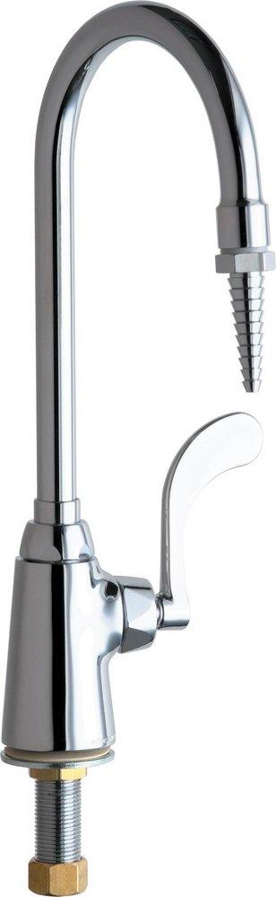 Chicago Faucets Polished Chrome Single Wristblade Handle Faucet 