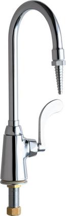 Chicago Faucets Polished Chrome Single Wristblade Handle Faucet 