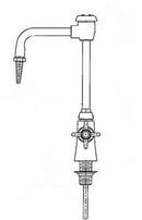 Chicago Faucets Polished Chrome Hot and Cold Water Mixing Faucet with Double Cross Handle and Vacuum Breaker 