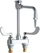 Chicago Faucets Polished Chrome Hot and Cold Water Service Sink Faucet with Double Wristblade Handle 