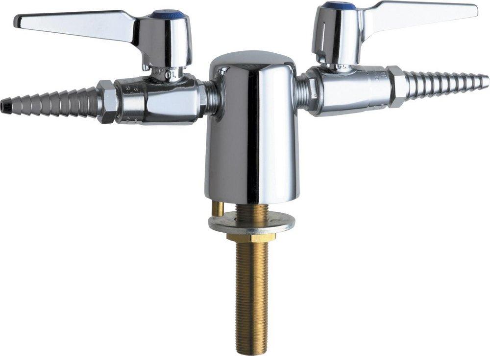 Chicago Faucets Polished Chrome Turret with 2-Ball Valve 