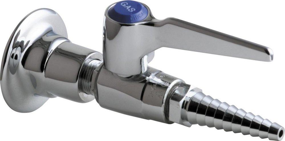 Chicago Faucets Polished Chrome Wall Flange with Ball Valve and Inlet Shank 