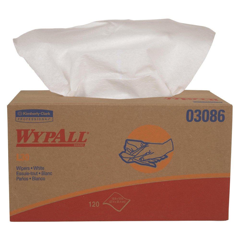 WypAll&reg; White 10 in. Pop-Up Wipes Box White 