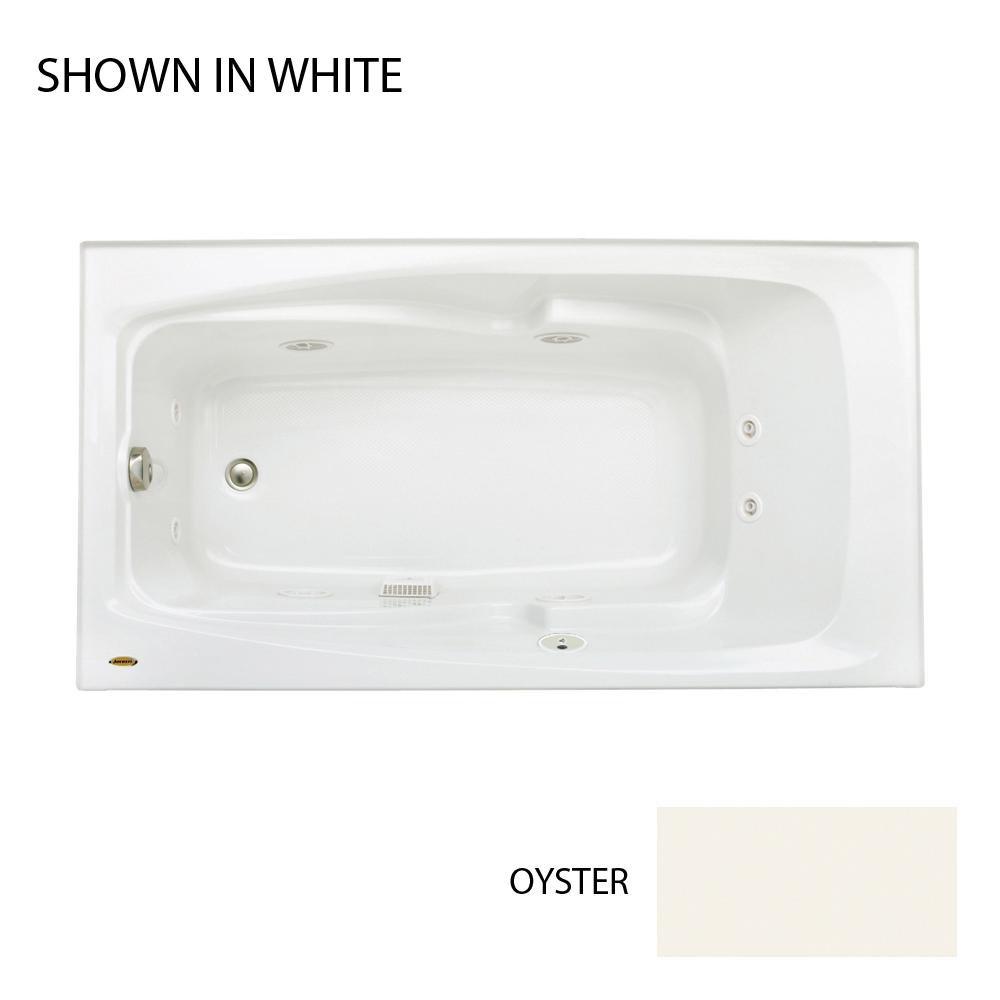 JACUZZI&reg; Oyster 60 x 32 in. Whirlpool Drop-In Bathtub with End Drain 