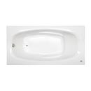 72 x 36 in. Acrylic Drop-In Rectangle Bathtub with Right Drain with Skirt and End Drain in White
