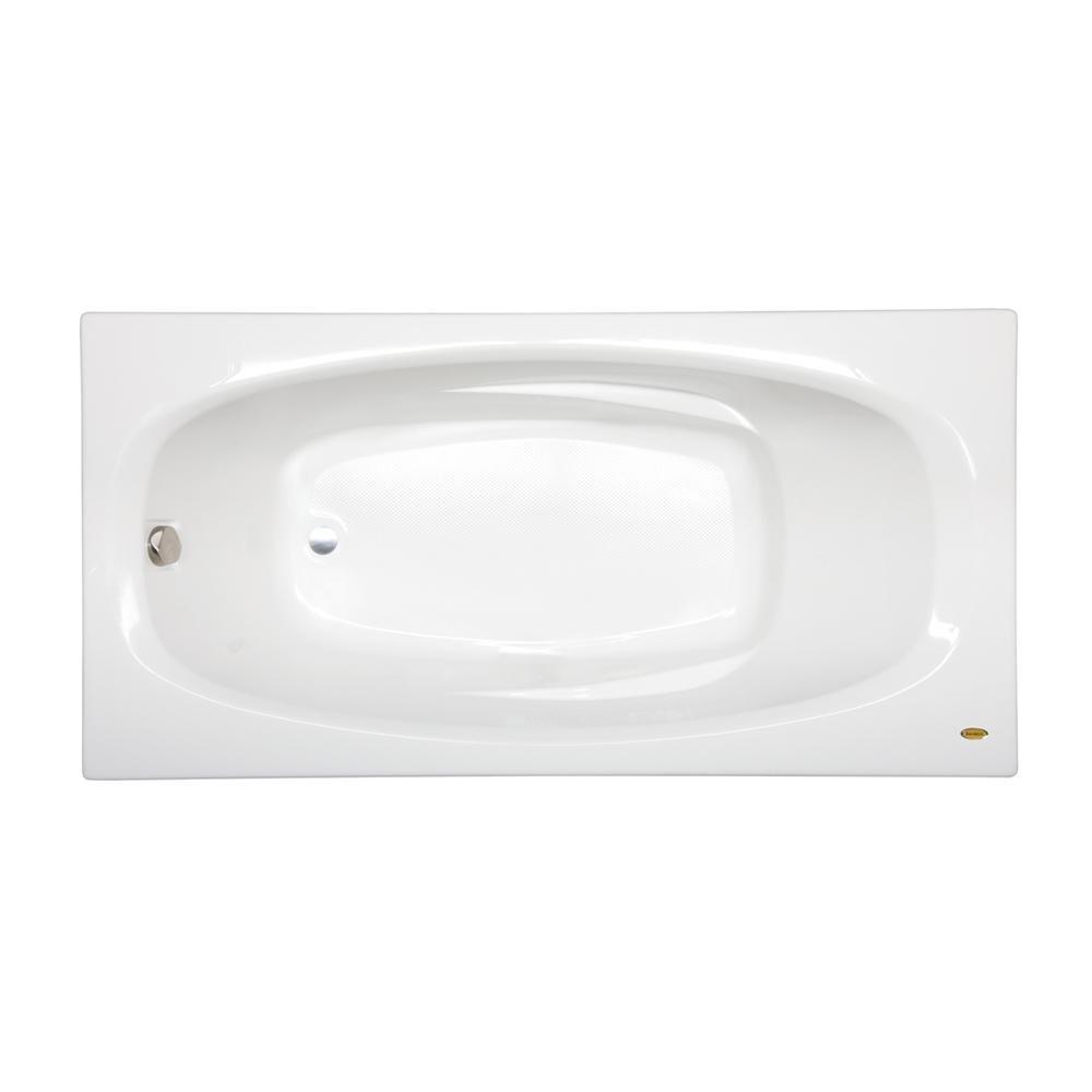 JACUZZI&reg; White 72 x 36 in. Drop-In Bathtub with End Drain 