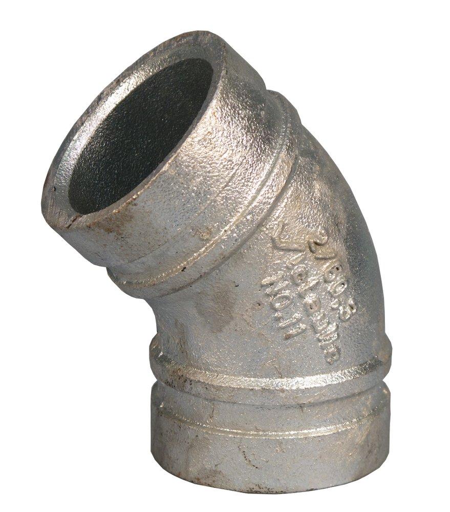 Victaulic Grooved Galvanized 45 Degree Elbow 