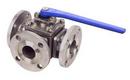 3 in Stainless Steel T-Port Flanged 150# Ball Valve