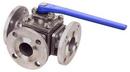 2 in. Stainless Steel 316L L-Port Flanged Ball Valve