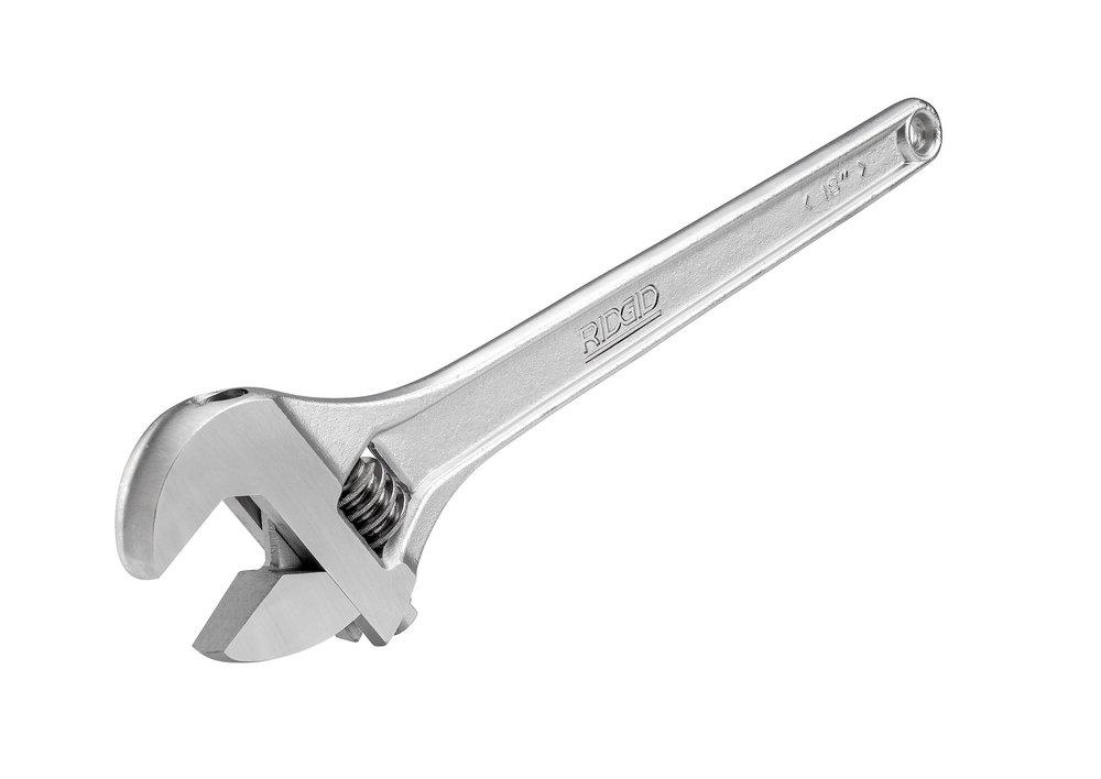 RIDGID Chrome Plated 18 in Adjustable Wrench 