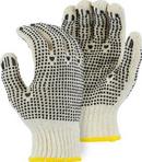 L Size Cotton Glove with Dots in White